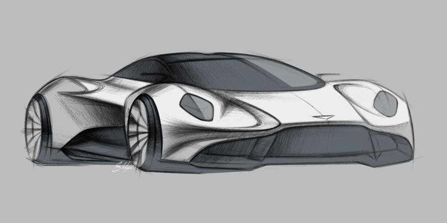 Эскиз Aston Martin Vanquish Vision Concept 2019 года  (фото 9 из 11)